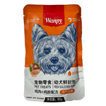 پوچ توله سگ ونپی با طعم مرغ و جینسینگ Wanpy Chicken & Ginseng وزن 80 گرم