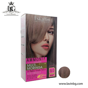 کیت رنگ مو اسکالیم سری collagen keratin شماره 8.3 حجم 100 میلی لیتر رنگ بلوند طلایی