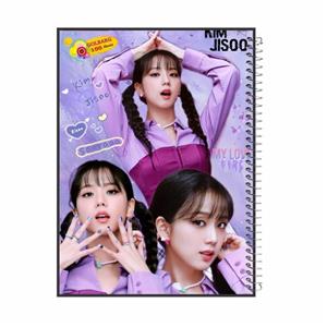 دفتر مشق 100 برگ گلبرگ طرح  jisoo  کد 77