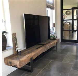 میز تلویزیون چوب و فلز کد 7744