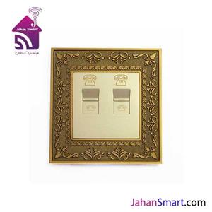 پریز تلفن دوبل برایتون مدل کلاسیک