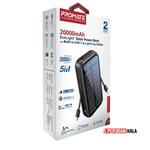 20000mAh EcoLight™ Solar Power Bank with Built-in USB-C & Lightning Cables promate