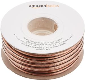 کابل سیم بلندگو استریو صوتی Amazon Basics مدل 14 گیج 