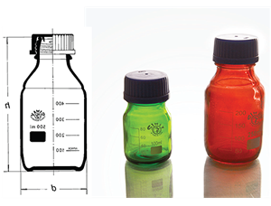 بطری درب پیچ دار قابل اتوکلاو رنگی