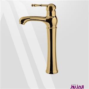 شیر روشویی پایه بلند البرز روز مدل مارتین طلایی