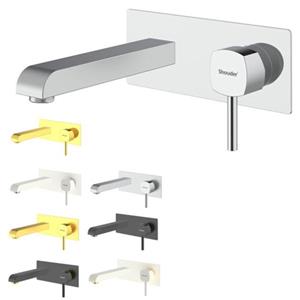 شیرآلات روشویی توکار شودر مدل رومر یک تکه کروم BRASS