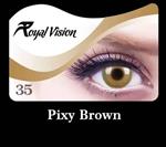 لنز رویال ویژن کد 35 Royal Vision sensual beauty lenses Pixy Brown 