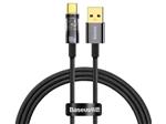 کابل USB به Type-C فست‌شارژ 100 واتی بیسوس Baseus CATS000201 Explorer Series USB to Type-C Auto Power-Off Fast Charging Data Cable 100W