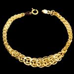 دستبند طلا 18 عیار زنانه طلای مستجابی  مدل لیزر کات کد M23