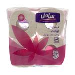 دستمال توالت ساحل مدل Pink بسته 4 عددی