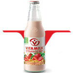 شیر سویا با طعم توت فرنگی مدل strawberry ویتا میلک ۳۰۰ میلی لیتر