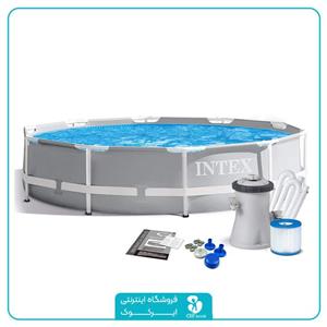 استخر پیش ساخته گرد خانوادگی با پمپ تصفیه کد 26702 intex