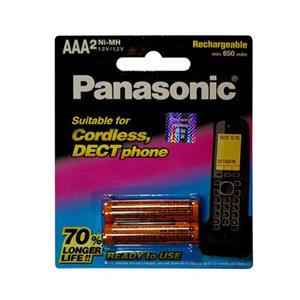 باتری نیم قلمی قابل شارژ پاناسونیک مدل Eneloop Pro - بسته 2 عددی Panasonic Eneloop Pro AAA Rechargeable Battery - Pack Of 2