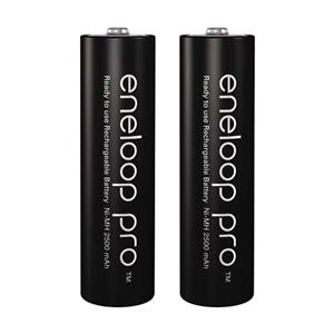 باتری قلمی قابل شارژ پاناسونیک مدل Eneloop Pro بسته 2 عددی Panasonic AA Rechargeable Battery Pack Of 
