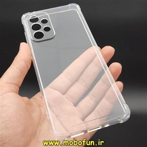 قاب گوشی Galaxy A73 5G سامسونگ طرح ژله ای شفاف بی رنگ ایربگ دار کپسولی محافظ لنز دار کد 37