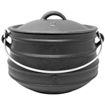 قابلمه 6 لیتری ته گرد کلارشتاین آلمان Klarstein Beefalo Potjie Schmortopf Größe M Potjies, Gusstopf Schwarz