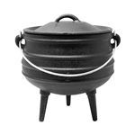 قابلمه 3 لیتری ته گرد پایه دار کلارشتاین آلمان Klarstein Beefalo Potjie Schmortopf Standfüße Größe S Potjies, Gusstopf Schwarz