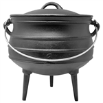 قابلمه 8 لیتری ته گرد پایه دار کلارشتاین آلمان Klarstein Beefalo Potjie Schmortopf Standfüße Größe L Potjies, Gusstopf Schwarz