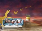 پوستر دیواری طرح آسمان و پرنده W10055500