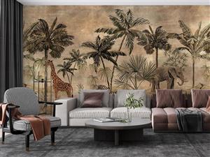 پوستر دیواری طرح جنگل و حیوانات w11012100