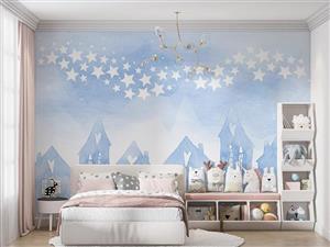 پوستر دیواری طرح ساختمان و ستاره W12010410