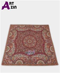 رومیزی ترمه حسینی یزد مربعی ابریشم ۸ رنگ طرح پدیده قرمز کد: ۱۶۲۷