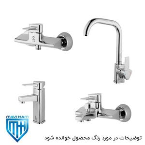 ست شیرآلات تپس مدل برمودا سفید طلایی