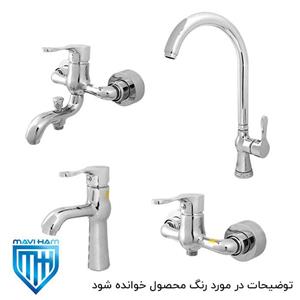ست شیرآلات تپس مدل بارسا سفید طلایی