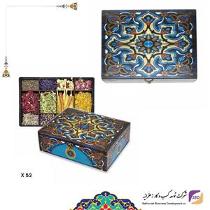 جعبه  چای و دمنوش 24*30  طرح کاشی کاری
