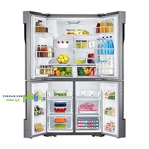 یخچال فریزر ساید بای سامسونگ 34 فوت نقره ای مدل SAMSUNG RF858QALAXW REFRIGERATOR رومانی 