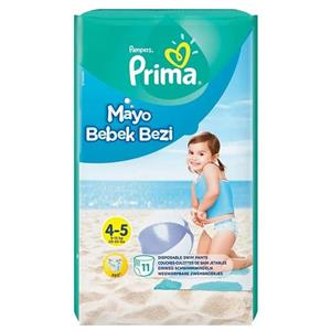 پوشک پریما مدل استخری سایز 5 کد 7700 بسته 11 عددی