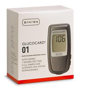 دستگاه تست قند خون آرکری مدل گلوکوکارد Glucocard 01 Mini Arkray Glucocard Mini Blood Sugar Monitor