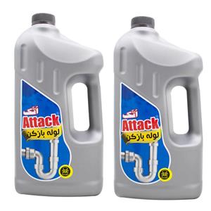 مایع لوله باز کن اتک مدل New-2L-X2 حجم 2 لیتر مجموعه 2 عددی