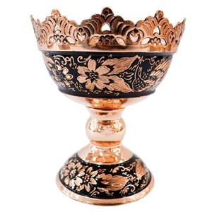 آجیل خوری مسی مدل الماس تراش شبکه بری کد 17p15half