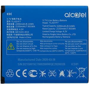 باتری لیتیومی آلکاتل مدل TLi021F7 ظرفیت 2200 میلی آمپرساعت.