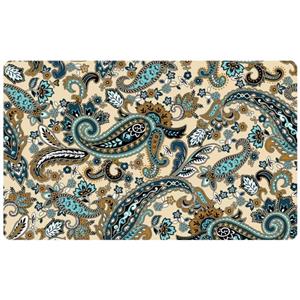 پادری طرح ترنج فیروزه سنتی کد m/300 سایز 46×76 سانتی متر