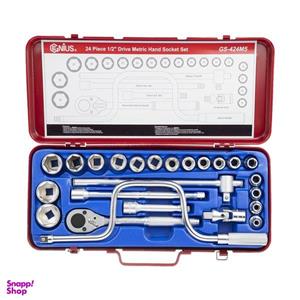 جعبه بکس جنیوس تولز مدل GS-424M5 مجموعه 24 عددی