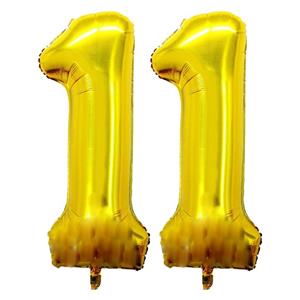 بادکنک فویلی مستر تم طرح عدد 11 پلاس مجموعه 2 عددی