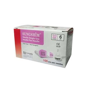 سوزن قلم انسولین سانشیم مدل 6 بسته 100 عددی
