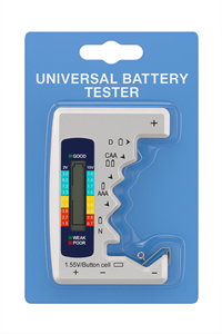 تستر باتری Universal Battery Tester مدل چندمنظوره مناسب انواع باتری‌ قلمی و سکه‌ای