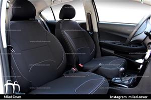 روکش صندلی برلیانس H230-220 پارچه  مشکی دوخت سفید