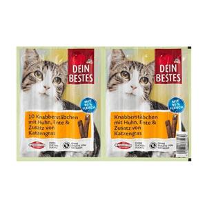 استیک گربه دین بست مدل Mit Huhn Ente and Katzengras Dein Bestes Cat Sticks 