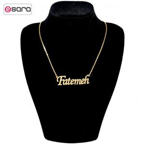 گردنبند آی جواهر طرح فاطمه انگلیسی کد ge1100107 ijavaher 1100107ge Fatemeh gold necklace