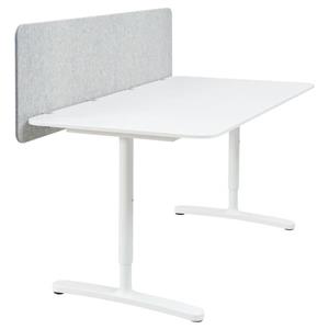 میز اداری با قابلیت تنظیم ارتفاع ایکیا مدل BEKANT به همراه دیوایدر ابعاد 80×160 سانتیمتر