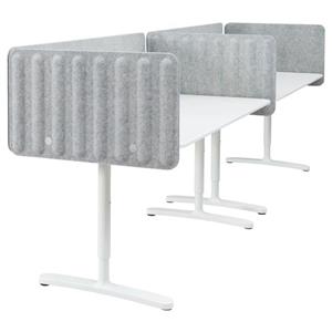 میز کار دو نفره با قابلیت تنظیم ارتفاع ایکیا مدل BEKANT به همراه دیوایدر ابعاد 80×320 سانتیمتر