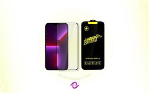 گلس شیشه ای تمام صفحه و فول چسب آنتی استاتیک موبایل iPhone 13 Pro Max