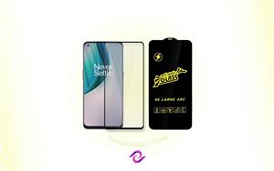 گلس شیشه ای تمام صفحه و فول چسب آنتی استاتیک موبایل OnePlus Nord N100