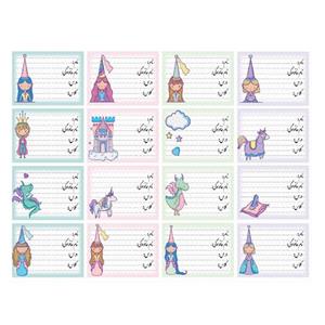 برچسب مدل نام طرح پرنسس مجموعه 30 عددی