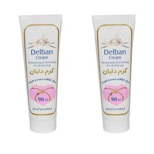 کرم آبرسان دلبان مدل 001 حجم 90 میلی لیتر مجموعه 2 عددی