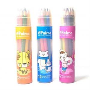 مداد رنگی 12 رنگ پالمو مدل استوانه ای کد 3216